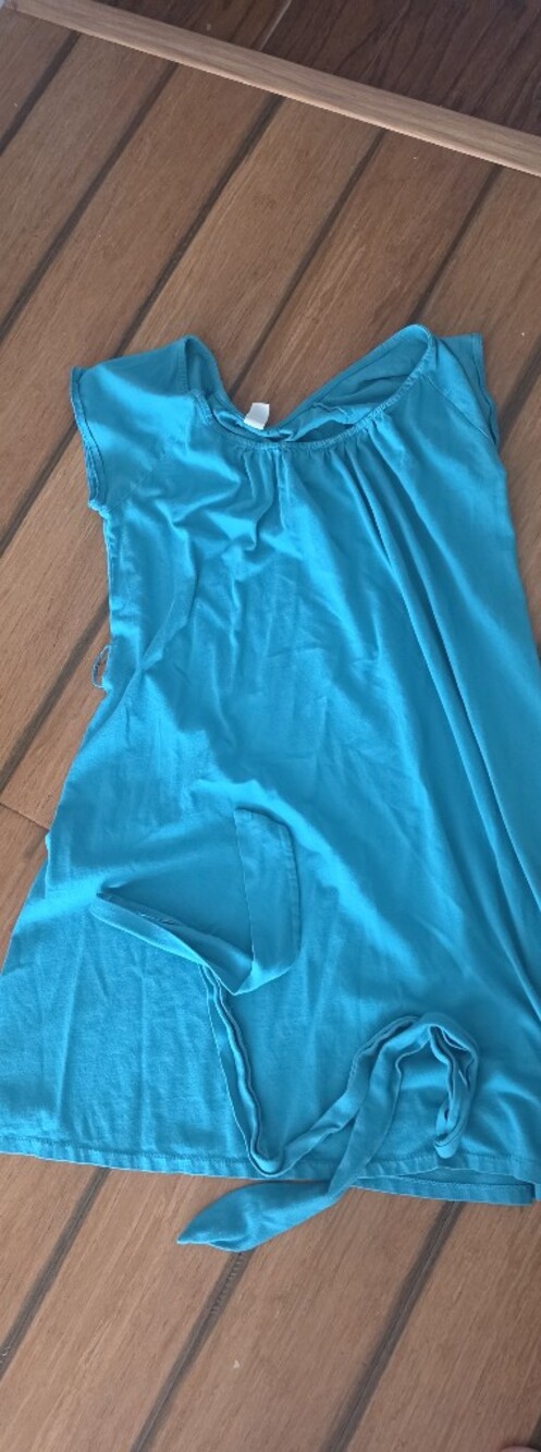 Old Navy Teal Tie-Waist Midi Skirt